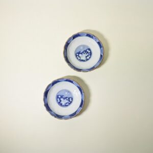 伊万里染付兎図小皿２枚組