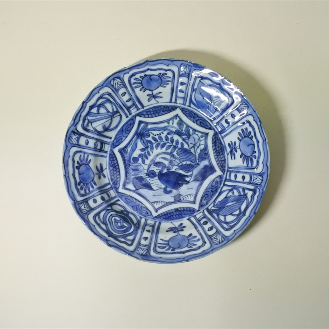 古染付芙蓉手中皿